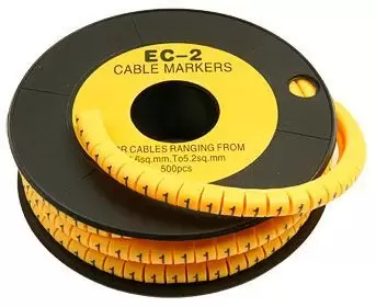 Маркер для кабеля Cabeus EC-2-1 д.7.4мм цифра 1
