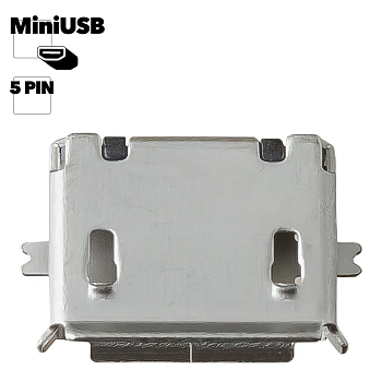 Системный разъем (разъем зарядки) для MiniUSB, 5-pin, тип 2, универсальный