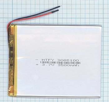 Аккумуляторная батарея Li-Pol (3x85x100мм), 2pin, 3.7В, 3500мАч